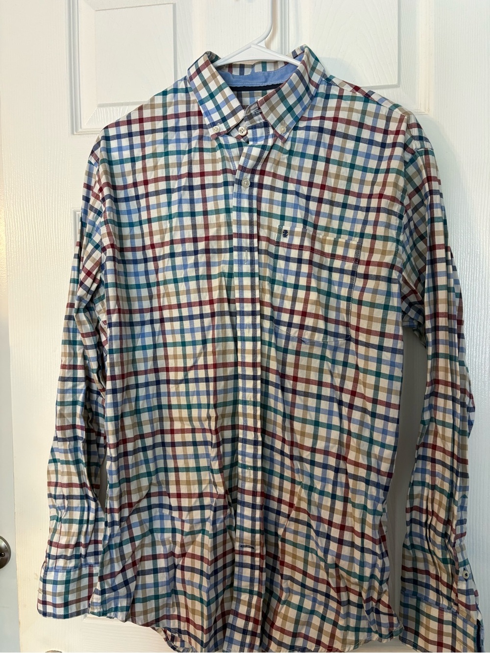 Izod Men's Multicolor Plaid Button-Down Shirt